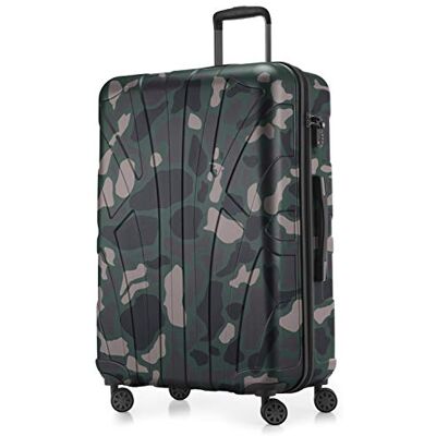 suitline Hartschalenkoffer groß 76x53x31 cm ABS Reisekoffer erweiterbar (96-110 L) mit TSA Schloss 4 Doppelrollen Teleskopgriff robust Trolley für 2 bis 3 Wochen Reise Langurlaub, Camouflage suitline Hartschalenkoffer groß 76x53x31 cm ABS Reisekoffer erweiterbar (96-110 L) mit TSA Schloss 4 Doppelrollen Teleskopgriff robust Trolley für 2 bis 3 Wochen Reise Langurlaub, Camouflage
