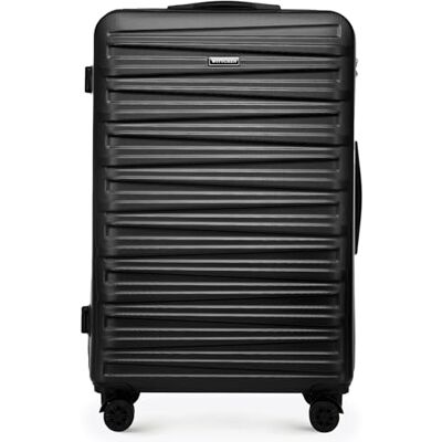 WITTCHEN Skyspeed Line Reisegepäck Großer Koffer Hartschalenkoffer ABS Groß Rollkoffer Trolley Check-In Gepäck Kombinationsschloss Teleskopgriff 4 Rollen Schwarz Lufthansa/Eurowings/Ryanair/Condor WITTCHEN Skyspeed Line Reisegepäck Großer Koffer Hartschalenkoffer ABS Groß Rollkoffer Trolley Check-In Gepäck Kombinationsschloss Teleskopgriff 4 Rollen Schwarz Lufthansa/Eurowings/Ryanair/Condor