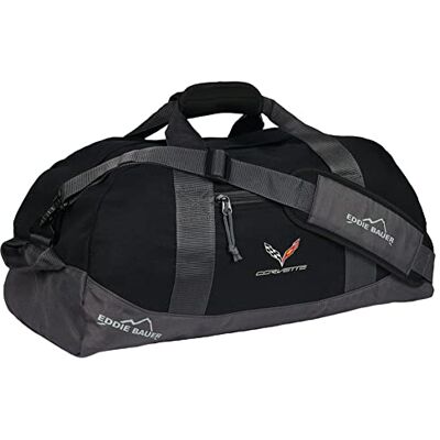 SR1 Performance C7 Corvette Eddie Bauer Seesack mit Kreuzflaggen-Logo, schwarz SR1 Performance C7 Corvette Eddie Bauer Seesack mit Kreuzflaggen-Logo, schwarz