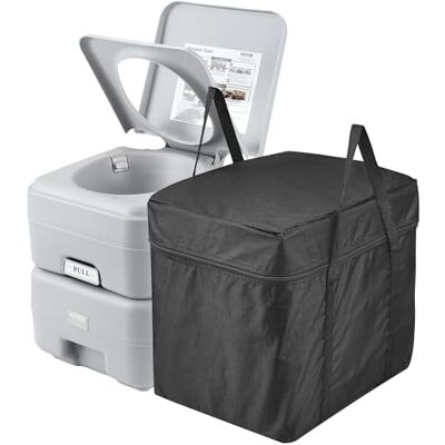 VEVOR Tragbare Toilette für Camping, Mobiltoilette mit Tragetasche, 20 L Abwassertank und 12 L Spültank, Toilettenstuhl mit Druckknopfspülung, auslaufsichere und geruchslose Reisetoilette, Camping VEVOR Tragbare Toilette für Camping, Mobiltoilette mit Tragetasche, 20 L Abwassertank und 12 L Spültank, Toilettenstuhl mit Druckknopfspülung, auslaufsichere und geruchslose Reisetoilette, Camping