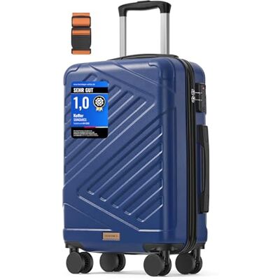 SONGMICS Koffer, Reisekoffer, Hartschalenkoffer mit TSA-Schloss, Koffergurt, ABS-Trolley, 4 Zwillingsrollen, Handgepäck-Koffer, M, 55 cm, hafenblau RLP001Q101 SONGMICS Koffer, Reisekoffer, Hartschalenkoffer mit TSA-Schloss, Koffergurt, ABS-Trolley, 4 Zwillingsrollen, Handgepäck-Koffer, M, 55 cm, hafenblau RLP001Q101