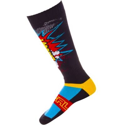 O'NEAL Motocross-Socken Motocross Enduro Verstärkte Maschen in Fersen & Sohlenbereich, Bessere Dämpfung, Strapazierfähiger Stoff Pro MX Sock BRAAAPP Erwachsene Multi One Size O'NEAL Motocross-Socken Motocross Enduro Verstärkte Maschen in Fersen & Sohlenbereich, Bessere Dämpfung, Strapazierfähiger Stoff Pro MX Sock BRAAAPP Erwachsene Multi One Size