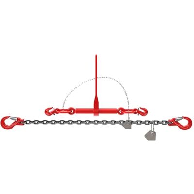 Dolezych Spannzurrkette PowerLash L-150, 6300 daN, 2-teilig, mit Gabelkopfhaken, 3,0 m Länge, Kette 10-8, schwarz/rot Dolezych Spannzurrkette PowerLash L-150, 6300 daN, 2-teilig, mit Gabelkopfhaken, 3,0 m Länge, Kette 10-8, schwarz/rot