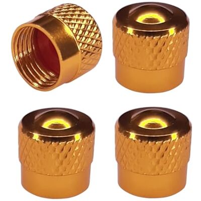 cyclingcolors 4X Ventilkappen Ventildeckel Auto Motorrad Fahrrad Ventilabdeckung Radventilkappen Reifenventilkappen Autoventil-Kappen Aluminium, Gold cyclingcolors 4X Ventilkappen Ventildeckel Auto Motorrad Fahrrad Ventilabdeckung Radventilkappen Reifenventilkappen Autoventil-Kappen Aluminium, Gold