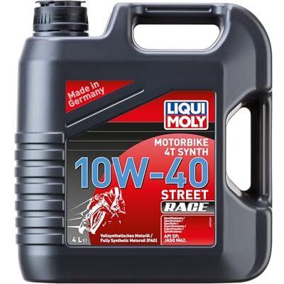 Liqui Moly Motorbike 4T Synth 10W-40 Street Race 4 L Motorrad 4-Takt-Öl Art.-Nr.: 20754 Liqui Moly Motorbike 4T Synth 10W-40 Street Race 4 L Motorrad 4-Takt-Öl Art.-Nr.: 20754