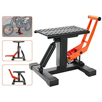 VEVOR Motorradheber Motorradhebebühne 200 kg, Montageständer Montagebock Heber Montagelift 255-460 mm Einstellbare Höhe, 0–120 mm Bühne Stahl Reparatur Wartung für Motorräder Orange + Schwarz VEVOR Motorradheber Motorradhebebühne 200 kg, Montageständer Montagebock Heber Montagelift 255-460 mm Einstellbare Höhe, 0–120 mm Bühne Stahl Reparatur Wartung für Motorräder Orange + Schwarz
