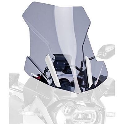 Puig 6486H Hohe und aerodynamische Touring-Scheibe aus 4 mm CN-Acryl mit abgerundetem Profil, Flacher Oberkante und Deflektoren zur verbesserten Schutzwirkung, Rauchgrau Puig 6486H Hohe und aerodynamische Touring-Scheibe aus 4 mm CN-Acryl mit abgerundetem Profil, Flacher Oberkante und Deflektoren zur verbesserten Schutzwirkung, Rauchgrau