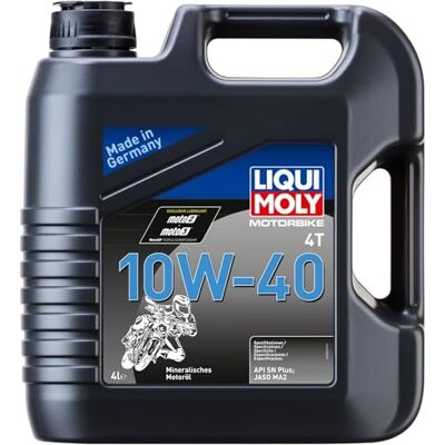 Liqui Moly Motorbike 4T 10W-40 I 4 L I Motorrad 4-Takt-Öl I Art.-Nr.: 3046 Motorradöl 10W-40 für 4-Takt-Motoren mit Nasskupplung Liqui Moly Motorbike 4T 10W-40 I 4 L I Motorrad 4-Takt-Öl I Art.-Nr.: 3046 Motorradöl 10W-40 für 4-Takt-Motoren mit Nasskupplung