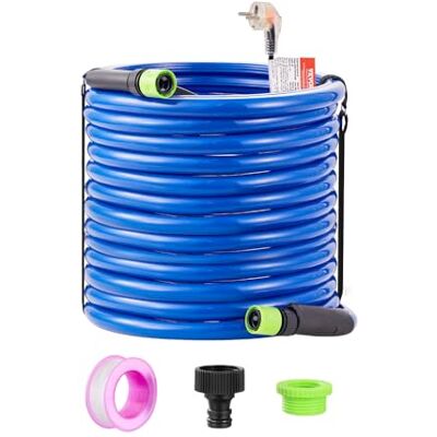 VEVOR beheizter Wasserschlauch für Wohnmobil, beheizter Trinkwasserschlauch mit Frostschutz bis -42,7 °C, automatisch selbstregulierend, 5/8 Zoll Innendurchmesser mit Schnellanschluss-Set, 30,5 m VEVOR beheizter Wasserschlauch für Wohnmobil, beheizter Trinkwasserschlauch mit Frostschutz bis -42,7 °C, automatisch selbstregulierend, 5/8 Zoll Innendurchmesser mit Schnellanschluss-Set, 30,5 m