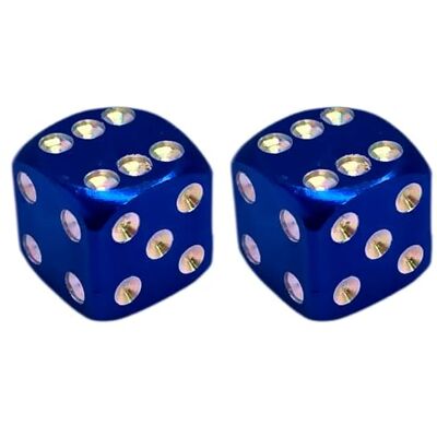 cyclingcolors 2X Ventilkappen Ventildeckel Würfel aus Aluminium für Schrader-Ventil Reifen Fahrrad Motorrad Auto Quad E-Scooter, blau cyclingcolors 2X Ventilkappen Ventildeckel Würfel aus Aluminium für Schrader-Ventil Reifen Fahrrad Motorrad Auto Quad E-Scooter, blau