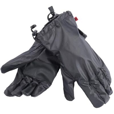 Dainese Rain Overgloves, wasserdichter Motorrad-Handschuh mit verstärkter Handfläche, Kordelzugverschluss, Schwarz, S Dainese Rain Overgloves, wasserdichter Motorrad-Handschuh mit verstärkter Handfläche, Kordelzugverschluss, Schwarz, S