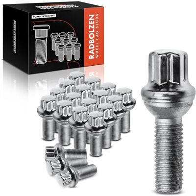 Frankberg 20x Radbolzen Radschraube Kompatibel mit A,B,C,E,M,S,R,GL,GLA,GLK-Klasse CLA CLK CLS 1998-2019 0009904907 Frankberg 20x Radbolzen Radschraube Kompatibel mit A,B,C,E,M,S,R,GL,GLA,GLK-Klasse CLA CLK CLS 1998-2019 0009904907