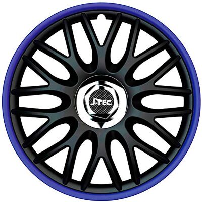 AUTO-STYLE Satz J-Tec Radzierblenden Orden R 15-Zoll Schwarz/Blau + Chrom Ringe AUTO-STYLE Satz J-Tec Radzierblenden Orden R 15-Zoll Schwarz/Blau + Chrom Ringe