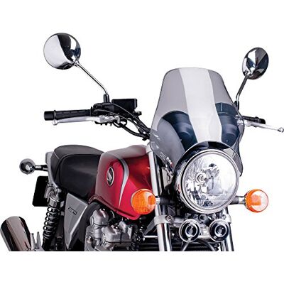 Puig 0869H Kurze Windscheiben runde Scheinwerfer modellspezifische, Getönt mit ABE, für Honda CBF250, Triumph Bonneville, Suzuki GN250, Kawasaki W800, Yamaha SR500, Cagiva Raptor 125 Puig 0869H Kurze Windscheiben runde Scheinwerfer modellspezifische, Getönt mit ABE, für Honda CBF250, Triumph Bonneville, Suzuki GN250, Kawasaki W800, Yamaha SR500, Cagiva Raptor 125