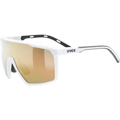 Uvex mtn perform s Sportbrille, white matt/mir.gold, one size Uvex mtn perform s Sportbrille, white matt/mir.gold, one size