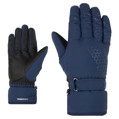 Ziener Damen KISAR Ski-Handschuhe/Wintersport wasserdicht, PFC frei, Dark Navy, 8,5 Ziener Damen KISAR Ski-Handschuhe/Wintersport wasserdicht, PFC frei, Dark Navy, 8,5