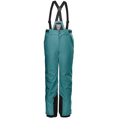 Killtec Mädchen Skihose/Funktionshose mit abzippbarem Latz KSW 77 GRLS SKI PNTS, dunkelmint, 116, 37258-000 Killtec Mädchen Skihose/Funktionshose mit abzippbarem Latz KSW 77 GRLS SKI PNTS, dunkelmint, 116, 37258-000