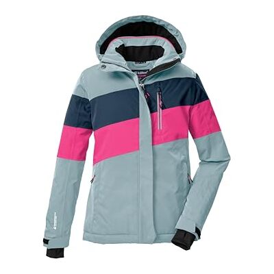 Killtec Mädchen Skijacke/Funktionsjacke mit Kapuze und Schneefang KSW 197 GRLS SKI JCKT, hell rauchblau/neon pink/nachtblau, 152, 43487-000 Killtec Mädchen Skijacke/Funktionsjacke mit Kapuze und Schneefang KSW 197 GRLS SKI JCKT, hell rauchblau/neon pink/nachtblau, 152, 43487-000