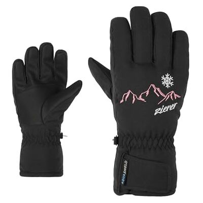 Ziener Kinder LAILLA Ski-Handschuhe/Wintersport wasserdicht, PFC frei, Black, 3,5 Ziener Kinder LAILLA Ski-Handschuhe/Wintersport wasserdicht, PFC frei, Black, 3,5
