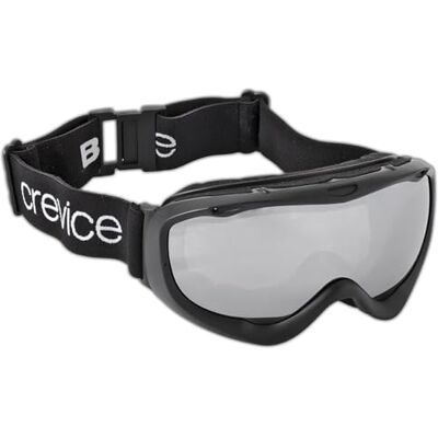 Black Crevice Skibrille für Erwachsene mit doppelt vergütetem Spiegelglas - ski goggles Black Crevice Skibrille für Erwachsene mit doppelt vergütetem Spiegelglas - ski goggles