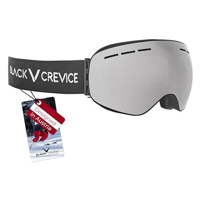 Black Crevice Skibrille, mit sphärischen Gläsern, black/silver mirror Black Crevice Skibrille, mit sphärischen Gläsern, black/silver mirror