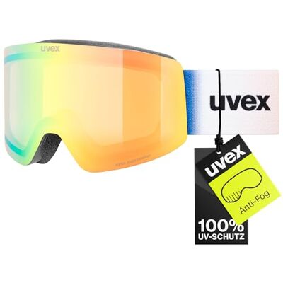 Uvex provoqe FM stylische, verspiegelte Skibrille mit Anti-Fog-Beschichtung und Over-The-Glasses-Konstruktion für Damen und Herren black matt/green-clear one size Uvex provoqe FM stylische, verspiegelte Skibrille mit Anti-Fog-Beschichtung und Over-The-Glasses-Konstruktion für Damen und Herren black matt/green-clear one size
