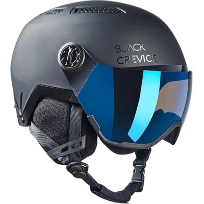 Black Crevice Skihelm Chamonix mit Visier, matt schwarz/blau, S (51-54 cm)… Black Crevice Skihelm Chamonix mit Visier, matt schwarz/blau, S (51-54 cm)…