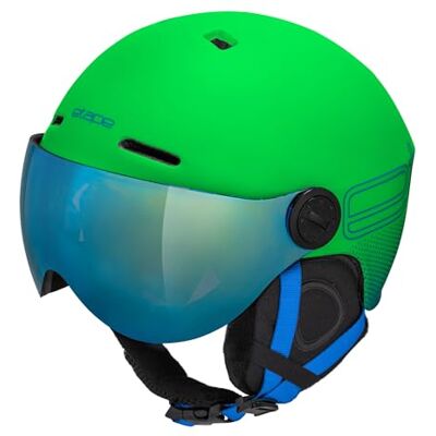 Etape Unisex Jugend Ski Helmet with Visor Skihelm, grüne Matte, 55-58 Etape Unisex Jugend Ski Helmet with Visor Skihelm, grüne Matte, 55-58