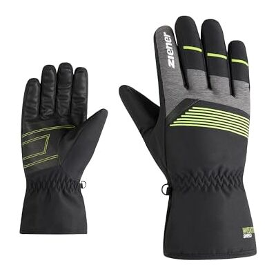 Ziener Herren GEVIN-Z Ski-Handschuhe/Wintersport Wind- wasserabweisend, Black.Lime, 10 Ziener Herren GEVIN-Z Ski-Handschuhe/Wintersport Wind- wasserabweisend, Black.Lime, 10