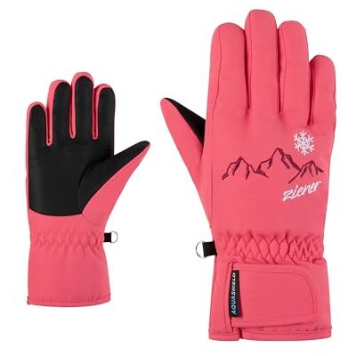 Ziener Mädchen LAILLA-Z Ski-Handschuhe/Wintersport wasserdicht, PFC frei, pink Lilly, 6 Ziener Mädchen LAILLA-Z Ski-Handschuhe/Wintersport wasserdicht, PFC frei, pink Lilly, 6