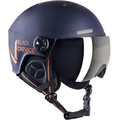 Black Crevice Skihelm SÖLDEN mit Visier, Navy matt/orange, S (51-54) Black Crevice Skihelm SÖLDEN mit Visier, Navy matt/orange, S (51-54)