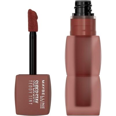 MAYBELLINE Superstay Teddy Tint Lippenstift 20 Mascara Tear Lippenstift hält bis zu 12 Stunden mit einem Teddy-weichen, matten Finish MAYBELLINE Superstay Teddy Tint Lippenstift 20 Mascara Tear Lippenstift hält bis zu 12 Stunden mit einem Teddy-weichen, matten Finish