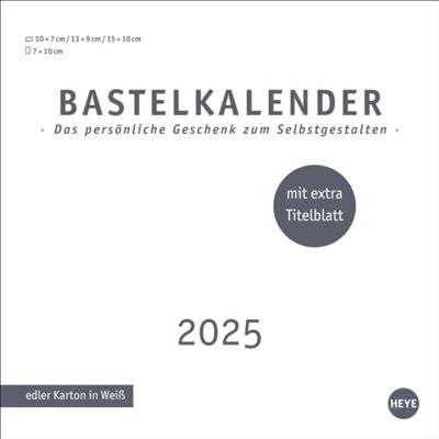 Heye Premium-Bastelkalender weiß klein 2025: Zum Selbstgestalten und behalten oder verschenken: Zeigen Sie Ihre Kreativität mit dem Blanko-Kalender 2025. ... Stabiles Papier (Foto-/Bastelkalender ) Heye Premium-Bastelkalender weiß klein 2025: Zum Selbstgestalten und behalten oder verschenken: Zeigen Sie Ihre Kreativität mit dem Blanko-Kalender 2025. ... Stabiles Papier (Foto-/Bastelkalender )