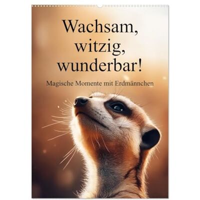 CALVENDO Wachsam, witzig, wunderbar! Magische Momente mit Erdmännchen (Wandkalender 2026 DIN A2 hoch), Monatskalender: Der ultimative Erdmännchen Kalender! ( Tiere) CALVENDO Wachsam, witzig, wunderbar! Magische Momente mit Erdmännchen (Wandkalender 2026 DIN A2 hoch), Monatskalender: Der ultimative Erdmännchen Kalender! ( Tiere)