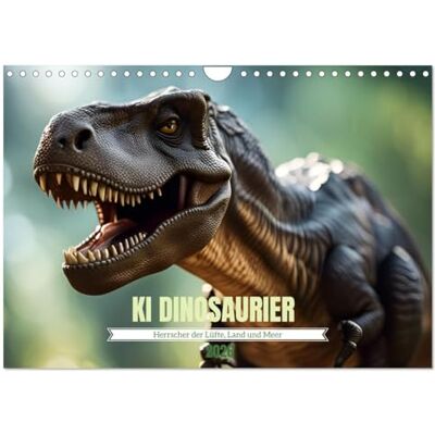 CALVENDO KI Dinosaurier Herrscher der Lüfte, Land und Meer (Wandkalender 2026 DIN A4 quer), Monatskalender: Dinosaurier eine längst vergangene und andersartige Welt ( Tiere) CALVENDO KI Dinosaurier Herrscher der Lüfte, Land und Meer (Wandkalender 2026 DIN A4 quer), Monatskalender: Dinosaurier eine längst vergangene und andersartige Welt ( Tiere)