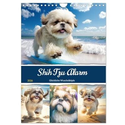 CALVENDO Shih Tzu Alarm. Glückliche Wuschelköpfe (Wandkalender 2026 DIN A4 hoch), Monatskalender: Die entzückenden Löwenhunde aus Tibet ( Tiere) CALVENDO Shih Tzu Alarm. Glückliche Wuschelköpfe (Wandkalender 2026 DIN A4 hoch), Monatskalender: Die entzückenden Löwenhunde aus Tibet ( Tiere)