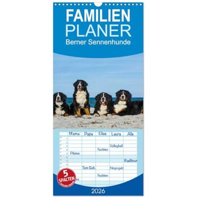 CALVENDO Familienplaner 2026 Berner Sennenhund 2026 mit 5 Spalten (Wandkalender, 21 cm x 45 cm), : Kalender Berner Sennenhunde 2014 ( Tiere) CALVENDO Familienplaner 2026 Berner Sennenhund 2026 mit 5 Spalten (Wandkalender, 21 cm x 45 cm), : Kalender Berner Sennenhunde 2014 ( Tiere)