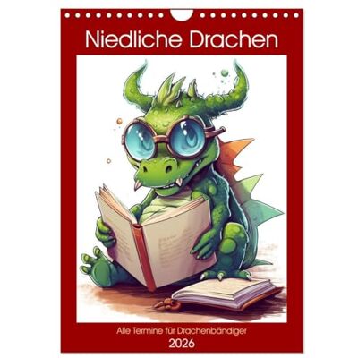 CALVENDO Niedliche Drachen (Wandkalender 2026 DIN A4 hoch), Monatskalender: Lustige Drachenkinder für ein ganzes Jahr ( Spass) CALVENDO Niedliche Drachen (Wandkalender 2026 DIN A4 hoch), Monatskalender: Lustige Drachenkinder für ein ganzes Jahr ( Spass)