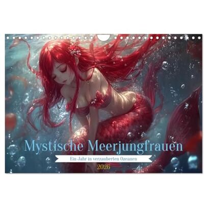CALVENDO Mystische Meerjungfrauen: Ein Jahr in verzauberten Ozeanen (Wandkalender 2026 DIN A4 quer), Monatskalender: Tauche ein in eine magische ... durch das Jahr begleiten. ( Kunst) CALVENDO Mystische Meerjungfrauen: Ein Jahr in verzauberten Ozeanen (Wandkalender 2026 DIN A4 quer), Monatskalender: Tauche ein in eine magische ... durch das Jahr begleiten. ( Kunst)