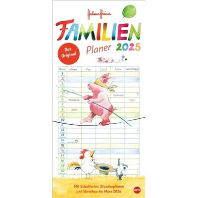 Heye Helme Heine: Familienplaner 2025: Familienkalender mit 5 Spalten. Liebevoll illustrierter Familien-Wandkalender mit Schulferien und Stundenplänen. (Helme Heine Kalender ) Heye Helme Heine: Familienplaner 2025: Familienkalender mit 5 Spalten. Liebevoll illustrierter Familien-Wandkalender mit Schulferien und Stundenplänen. (Helme Heine Kalender )