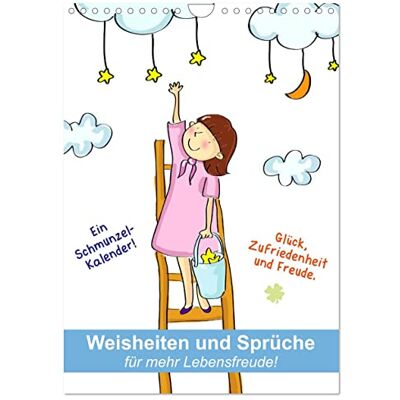 CALVENDO Weisheiten und Sprüche für mehr Lebensfreude! (Wandkalender 2026 DIN A4 hoch), Monatskalender: Ein niedlich illustrierter Kalender für gute Laune und positive Gedanken! ( Spass) CALVENDO Weisheiten und Sprüche für mehr Lebensfreude! (Wandkalender 2026 DIN A4 hoch), Monatskalender: Ein niedlich illustrierter Kalender für gute Laune und positive Gedanken! ( Spass)