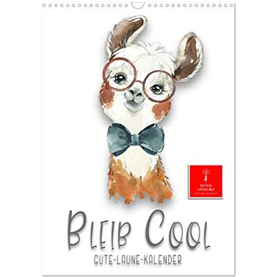 CALVENDO Bleib cool Gute-Laune-Kalender (Wandkalender 2026 DIN A3 hoch), Monatskalender: Farbenfrohe Bilder der niedlichen Alpakas, humoriger Motivationsschub für jeden Monat. ( Spass) CALVENDO Bleib cool Gute-Laune-Kalender (Wandkalender 2026 DIN A3 hoch), Monatskalender: Farbenfrohe Bilder der niedlichen Alpakas, humoriger Motivationsschub für jeden Monat. ( Spass)