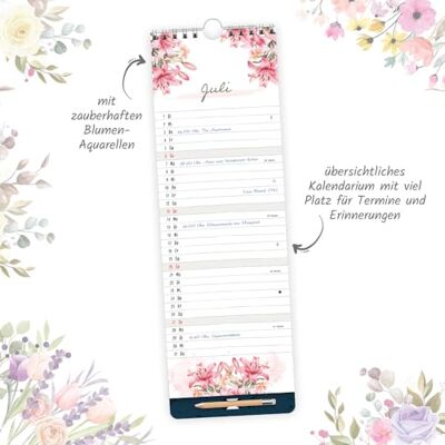 TROTSCH Trötsch Notizkalender mit Stift Hochformat Floral 2025: Wandkalender Notizkalender TROTSCH Trötsch Notizkalender mit Stift Hochformat Floral 2025: Wandkalender Notizkalender