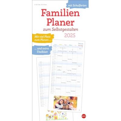 Heye Familienplaner zum Selbstgestalten 2025: Blanko-Kalender zum Basteln mit extra Titelblatt für eine persönliche Gestaltung und viel Platz für Notizen. ... 2025. 21 x 45 cm. (Familienplaner ) Heye Familienplaner zum Selbstgestalten 2025: Blanko-Kalender zum Basteln mit extra Titelblatt für eine persönliche Gestaltung und viel Platz für Notizen. ... 2025. 21 x 45 cm. (Familienplaner )