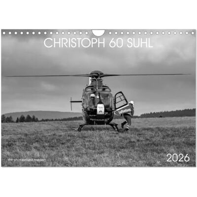 CALVENDO Christoph 60 Suhl (Wandkalender 2026 DIN A4 quer), Monatskalender: Schwarz-Weiss-Fotokalender mit Motiven des Rettungshubschraubers Christoph ... der DRF Luftrettung ( Gesundheit) CALVENDO Christoph 60 Suhl (Wandkalender 2026 DIN A4 quer), Monatskalender: Schwarz-Weiss-Fotokalender mit Motiven des Rettungshubschraubers Christoph ... der DRF Luftrettung ( Gesundheit)