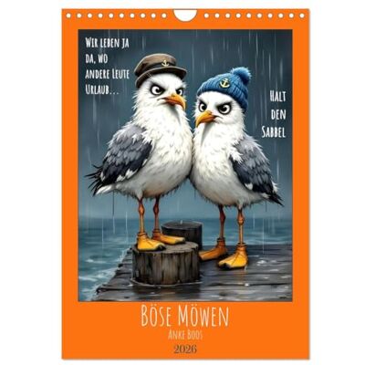CALVENDO Böse Möwen (Wandkalender 2026 DIN A4 hoch), Monatskalender: Für Alle, die die Nordsee lieben und für Alle, die ein kleines bisschen böse sindd ( Spass) CALVENDO Böse Möwen (Wandkalender 2026 DIN A4 hoch), Monatskalender: Für Alle, die die Nordsee lieben und für Alle, die ein kleines bisschen böse sindd ( Spass)