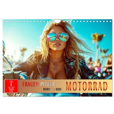CALVENDO Frauen Power Motorrad (Wandkalender 2026 DIN A4 quer), Monatskalender: Rasante Frauen leben die Freiheit auf zwei Rädern. ( Mobilitaet) CALVENDO Frauen Power Motorrad (Wandkalender 2026 DIN A4 quer), Monatskalender: Rasante Frauen leben die Freiheit auf zwei Rädern. ( Mobilitaet)