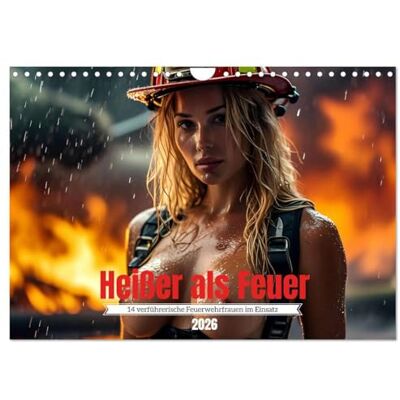 CALVENDO Heißer als Feuer: 14 verführerische Feuerwehrfrauen im Einsatz (Wandkalender 2026 DIN A4 quer), Monatskalender: Funkelnde Flammen, brandheiße Frauen ( Menschen) CALVENDO Heißer als Feuer: 14 verführerische Feuerwehrfrauen im Einsatz (Wandkalender 2026 DIN A4 quer), Monatskalender: Funkelnde Flammen, brandheiße Frauen ( Menschen)