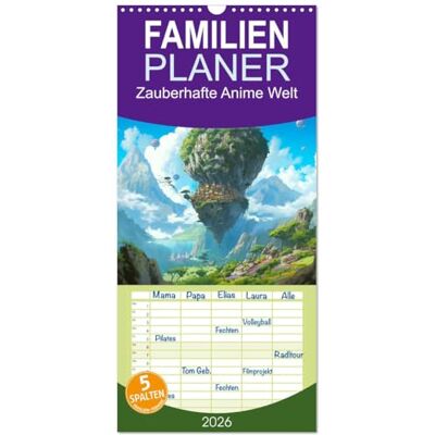CALVENDO Familienplaner 2026 Zauberhafte Anime Welt mit 5 Spalten (Wandkalender, 21 cm x 45 cm), : Eine Reise durch die Welt der japanischen Zeichentrickfilme ( Kunst) CALVENDO Familienplaner 2026 Zauberhafte Anime Welt mit 5 Spalten (Wandkalender, 21 cm x 45 cm), : Eine Reise durch die Welt der japanischen Zeichentrickfilme ( Kunst)