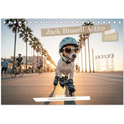 CALVENDO Jack Russel Active (Tischkalender 2026 DIN A5 quer), Monatskalender: Jack Russell Active Dein Kalender für 2026! ( Tiere) CALVENDO Jack Russel Active (Tischkalender 2026 DIN A5 quer), Monatskalender: Jack Russell Active Dein Kalender für 2026! ( Tiere)